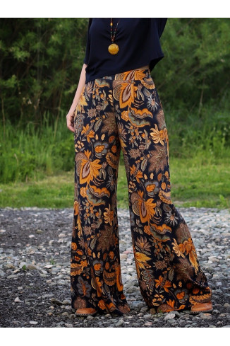 Joa Shop - cumpara online: Pantaloni de vara largi , cu imprimeu