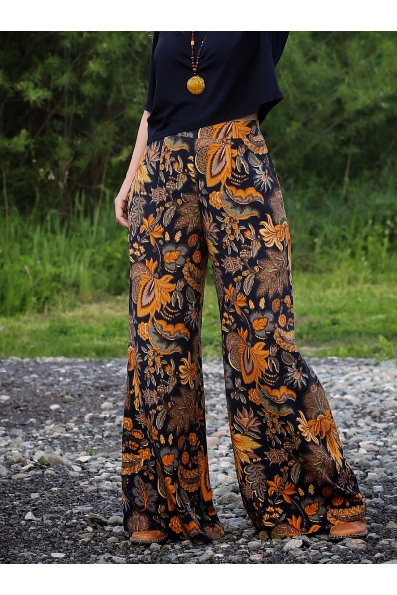 Joa Shop - cumpara online: Pantaloni de vara largi , cu imprimeu