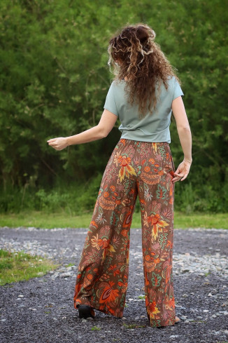 Joa Shop - cumpara online: Pantaloni de vara largi , cu imprimeu