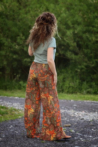 Joa Shop - cumpara online: Pantaloni de vara largi , cu imprimeu