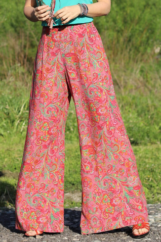 Joa Shop - cumpara online: Pantaloni de vara largi , cu imprimeu