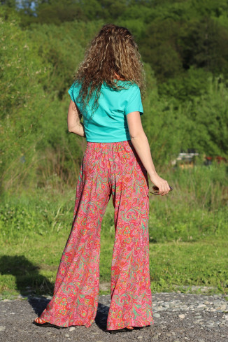 Joa Shop - cumpara online: Pantaloni de vara largi , cu imprimeu