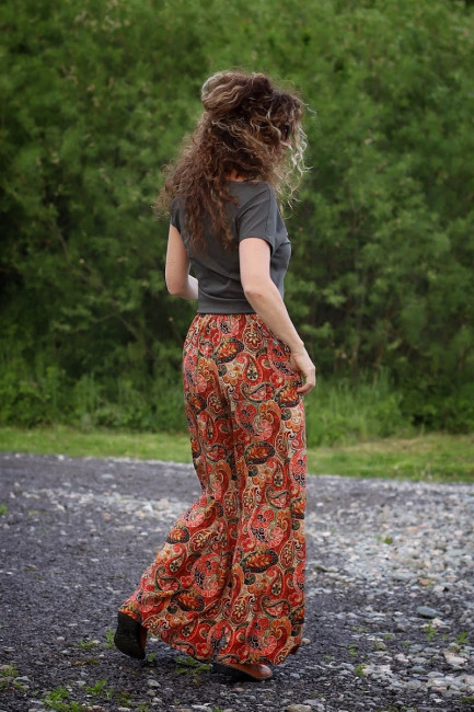 Joa Shop - cumpara online: Pantaloni de vara largi , cu imprimeu