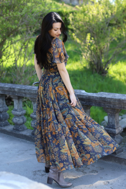 Rochie boho chic, rochie lunga din voal