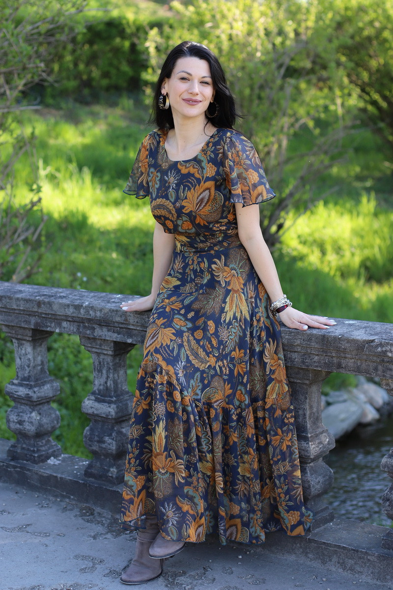 Rochie boho chic, rochie lunga din voal