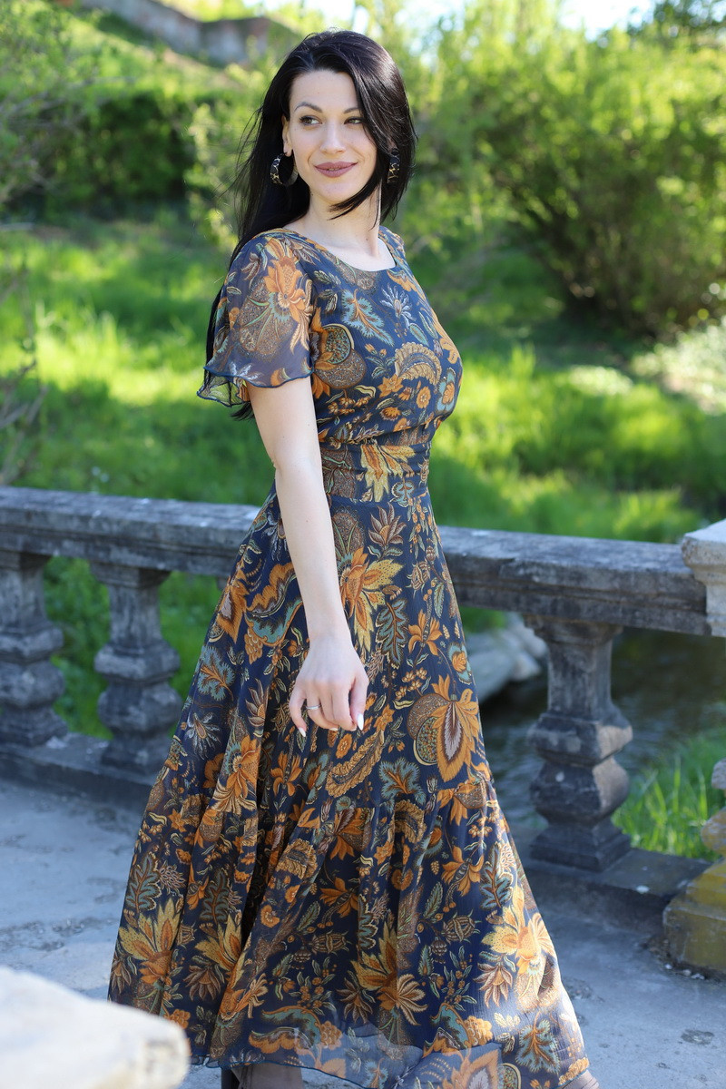 Rochie boho chic, rochie lunga din voal