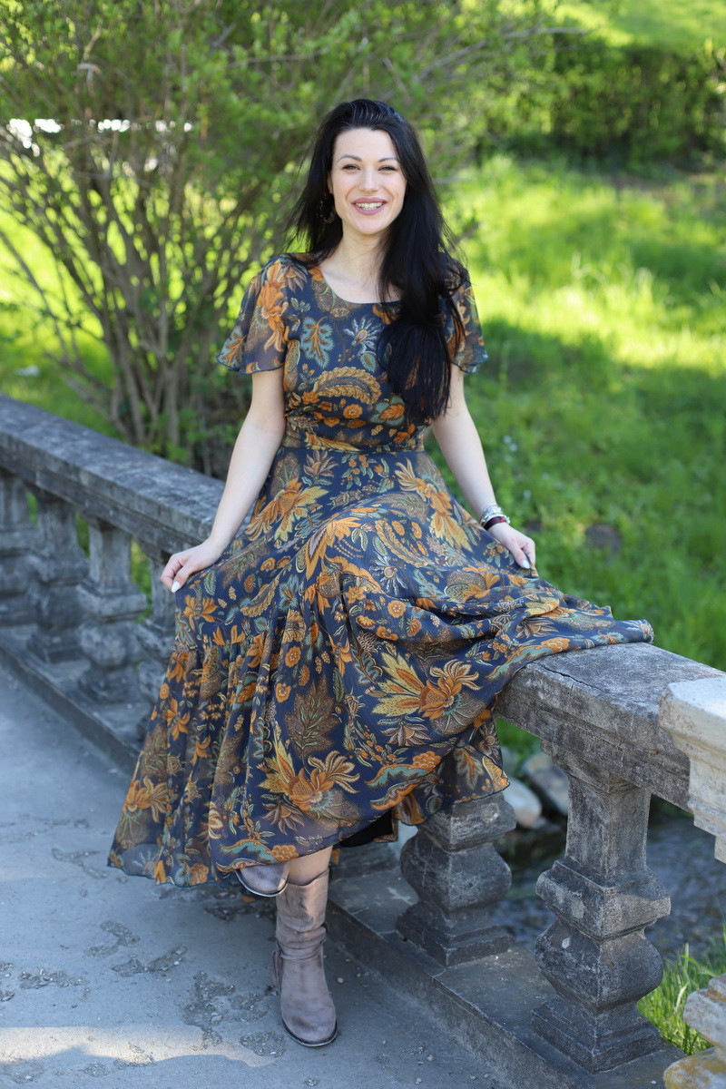 Rochie boho chic, rochie lunga din voal