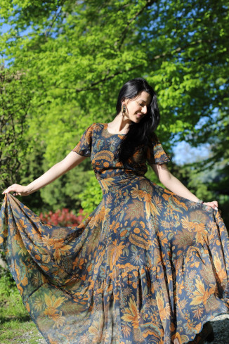 Rochie boho chic, rochie lunga din voal