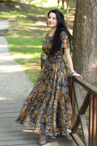 Rochie boho chic, rochie lunga din voal
