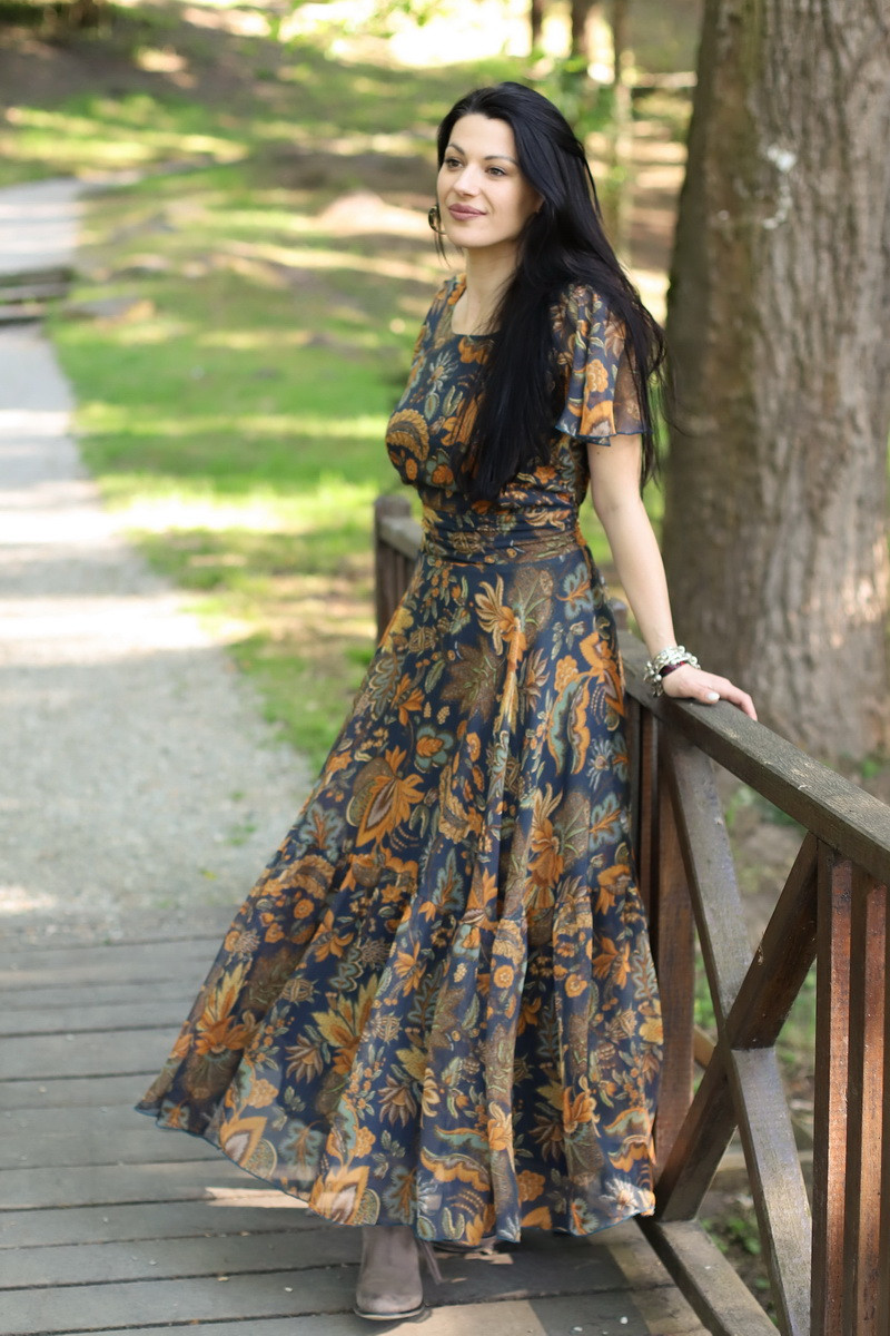 Rochie boho chic, rochie lunga din voal