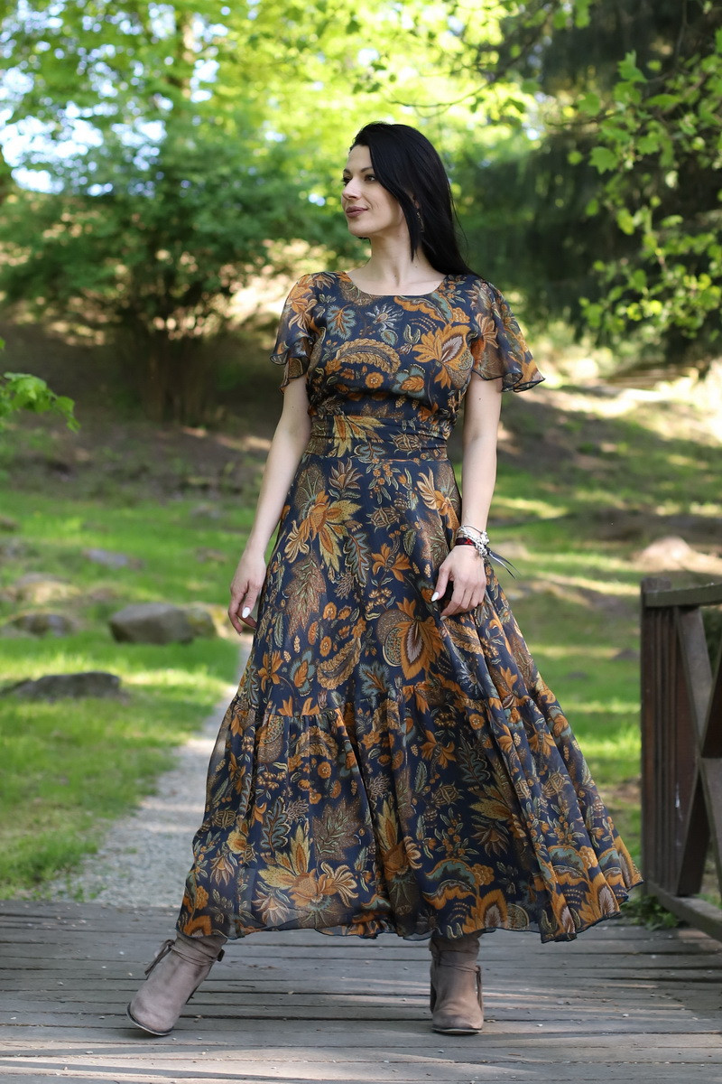 Rochie boho chic, rochie lunga din voal