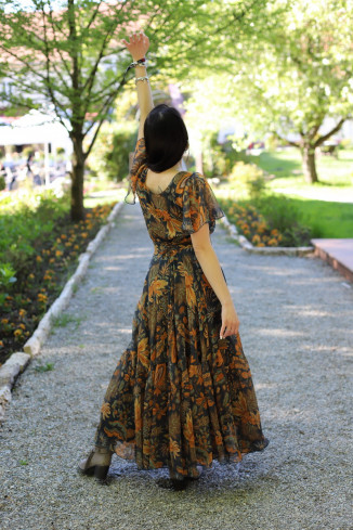 Rochie boho chic, rochie lunga din voal