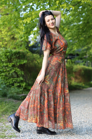 Rochie boho chic, rochie lunga din voal