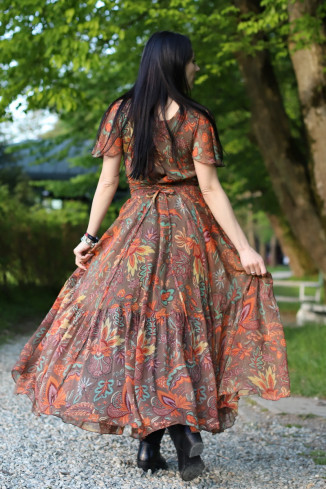 Rochie boho chic, rochie lunga din voal