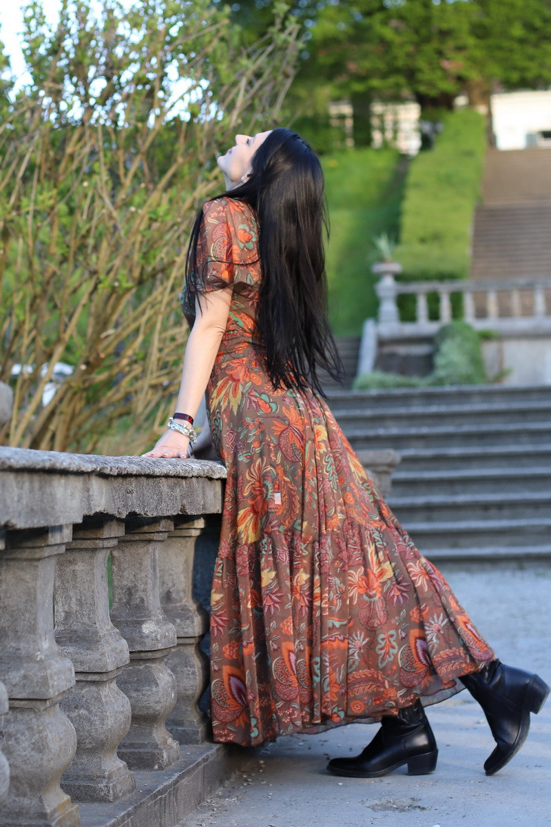 Rochie boho chic, rochie lunga din voal
