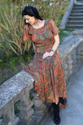 Rochie boho chic, rochie lunga din voal