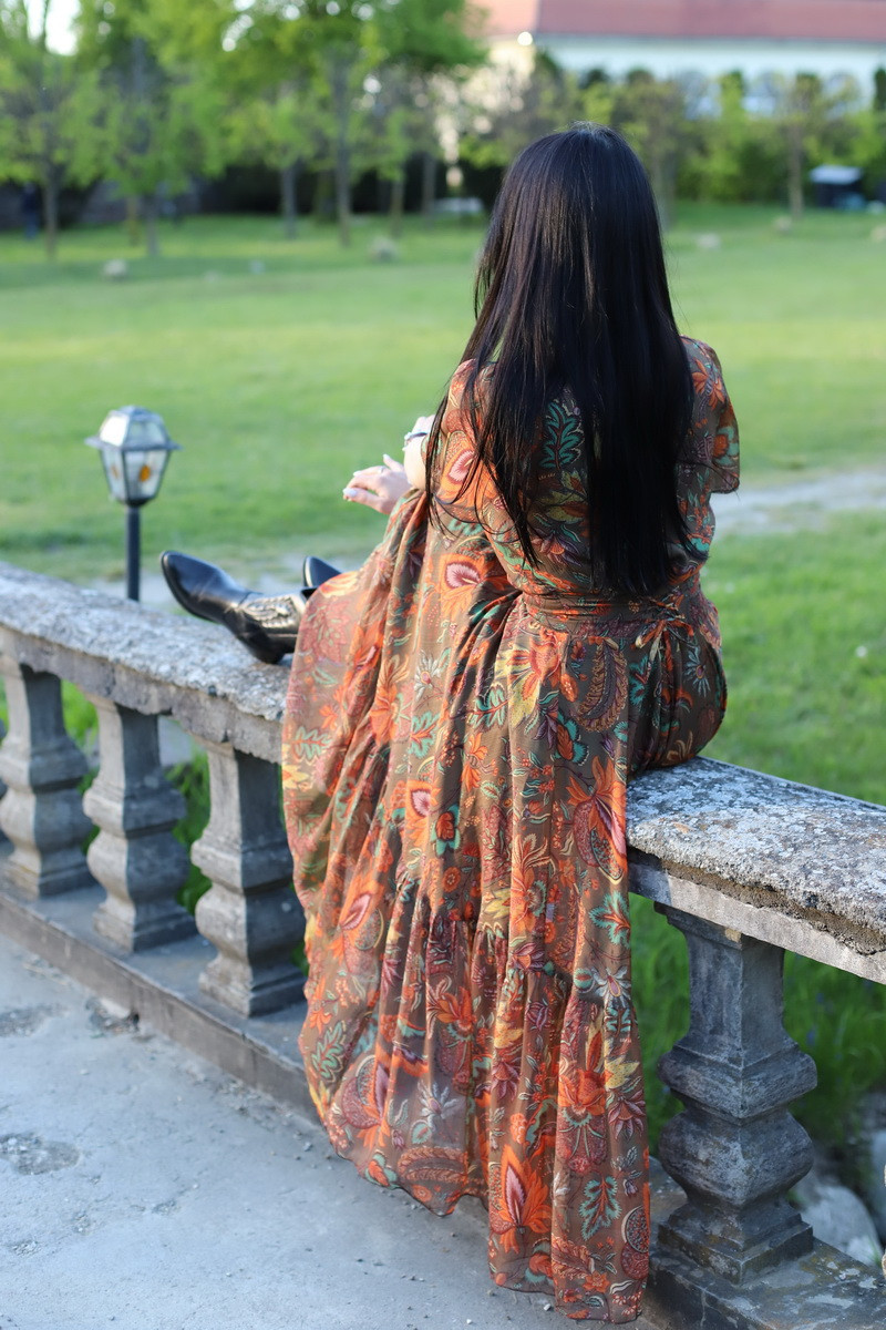 Rochie boho chic, rochie lunga din voal