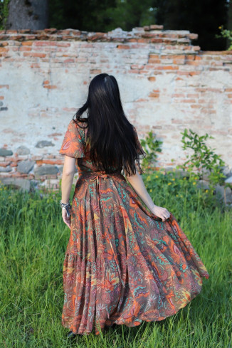 Rochie boho chic, rochie lunga din voal