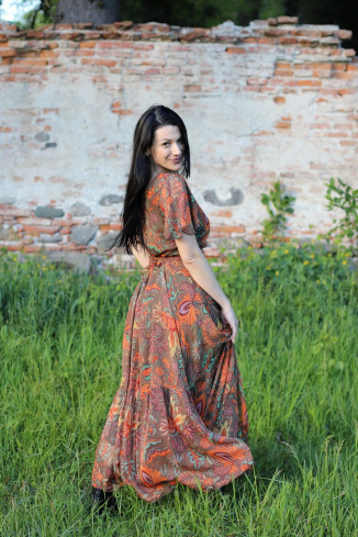 Rochie boho chic, rochie lunga din voal