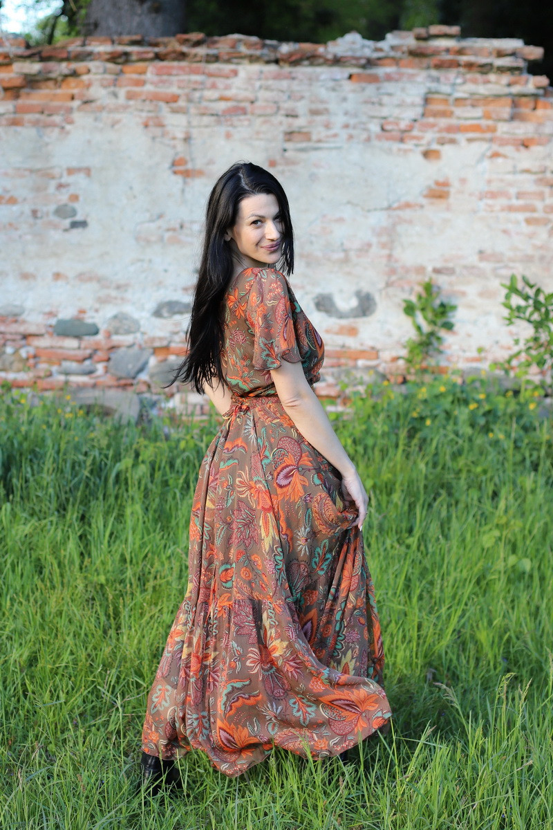 Rochie boho chic, rochie lunga din voal