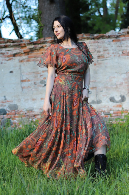 Rochie boho chic, rochie lunga din voal