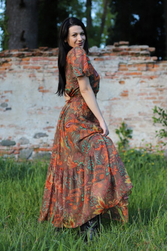 Rochie boho chic, rochie lunga din voal