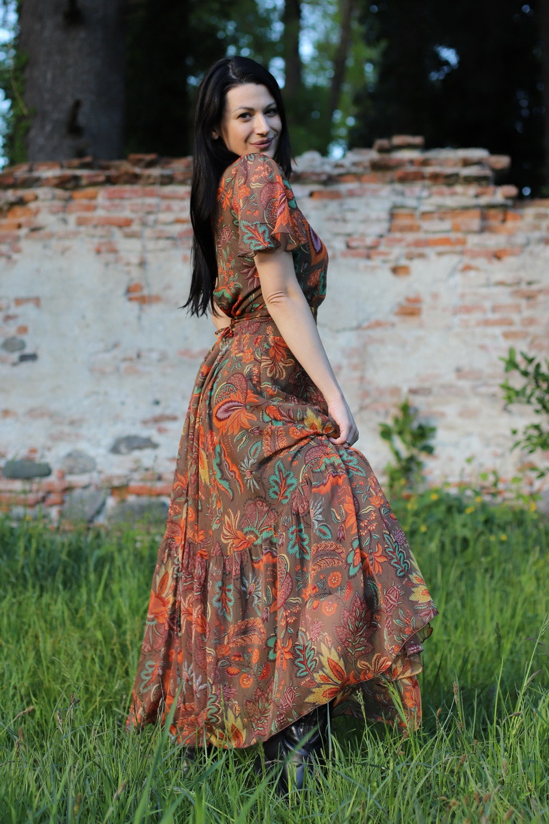Rochie boho chic, rochie lunga din voal
