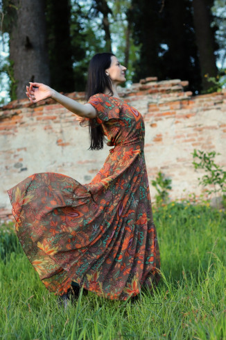 Rochie boho chic, rochie lunga din voal