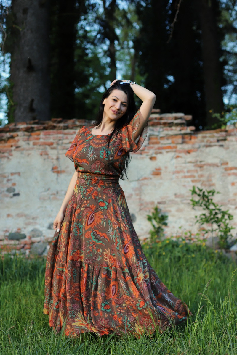 Rochie boho chic, rochie lunga din voal