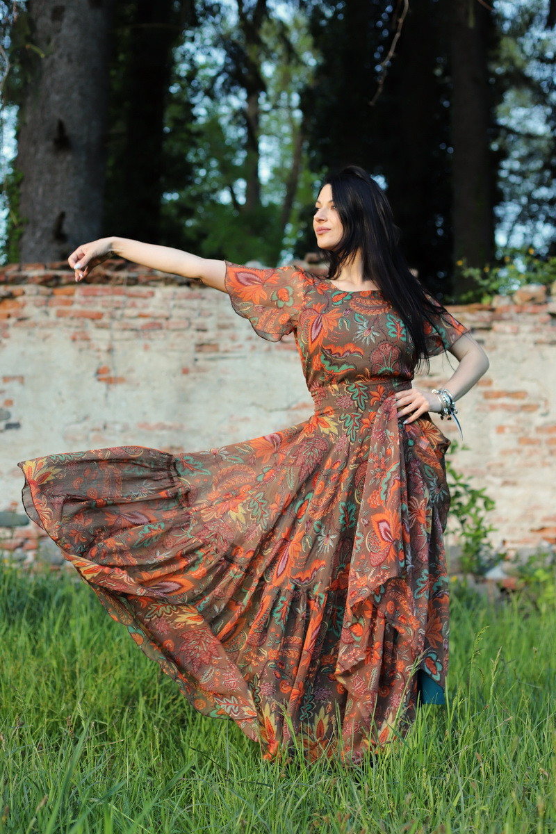 Rochie boho chic, rochie lunga din voal