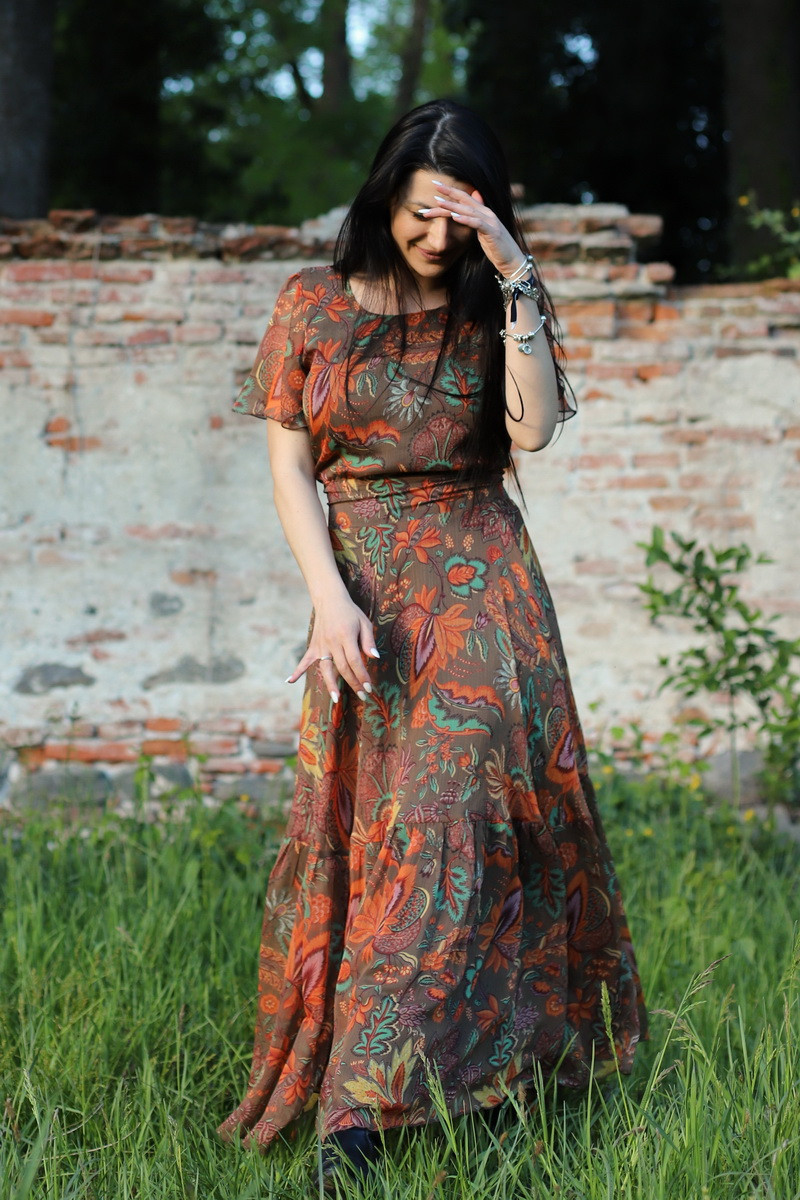 Rochie boho chic, rochie lunga din voal