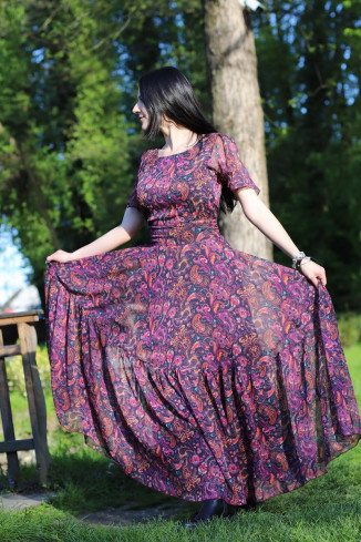 Rochie boho chic, rochie lunga din voal