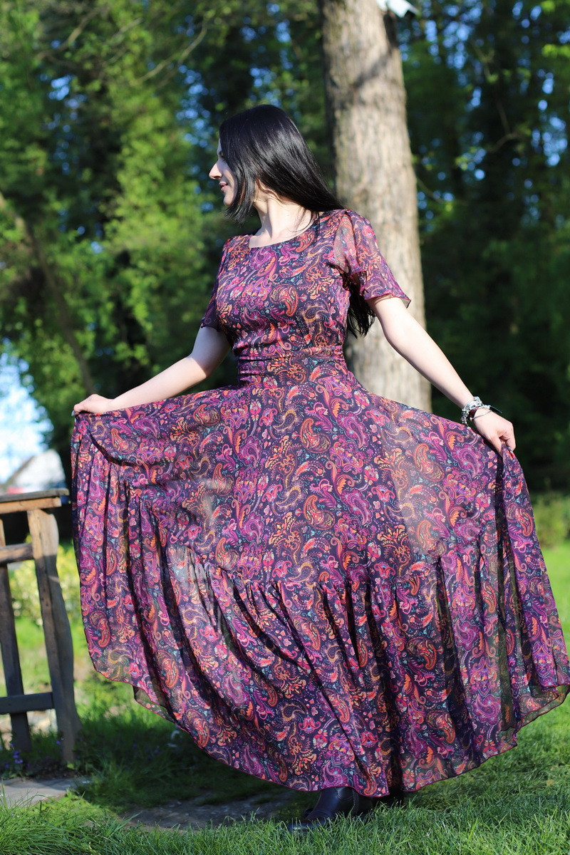 Rochie boho chic, rochie lunga din voal