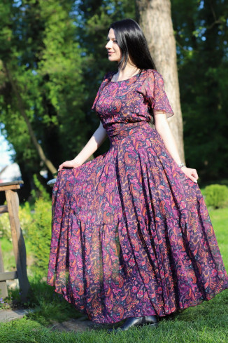 Rochie boho chic, rochie lunga din voal