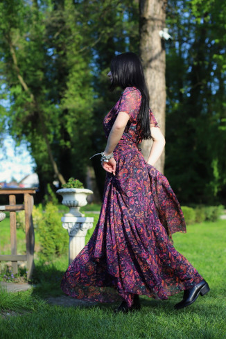 Rochie boho chic, rochie lunga din voal