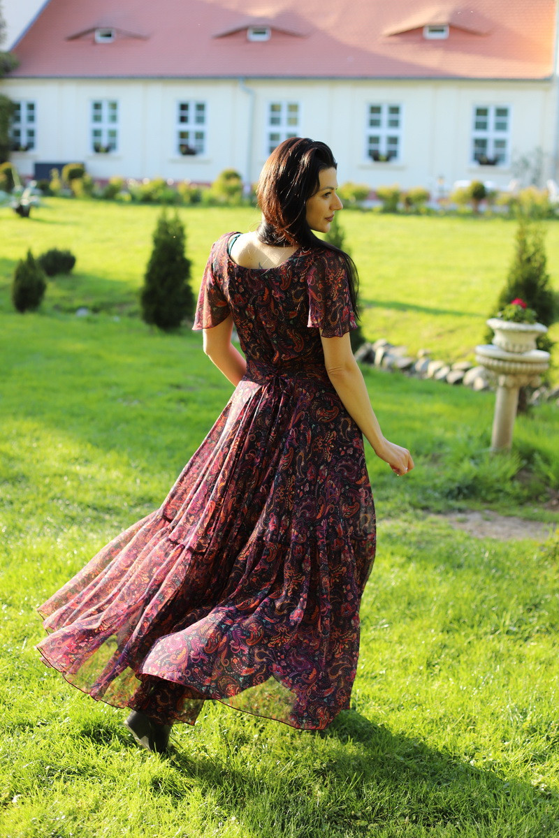Rochie boho chic, rochie lunga din voal