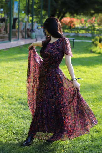 Rochie boho chic, rochie lunga din voal