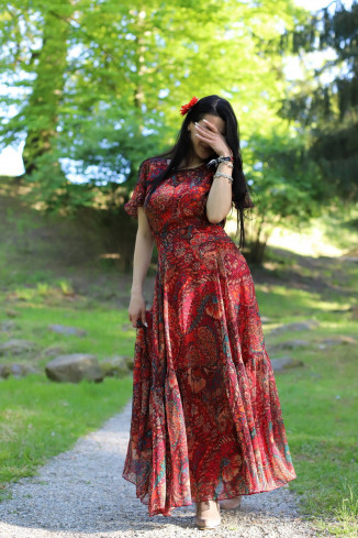 Rochie boho chic, rochie lunga din voal
