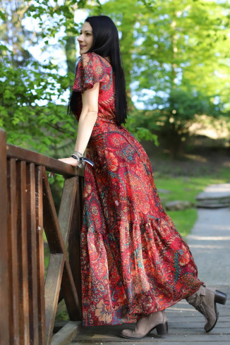 Rochie boho chic, rochie lunga din voal