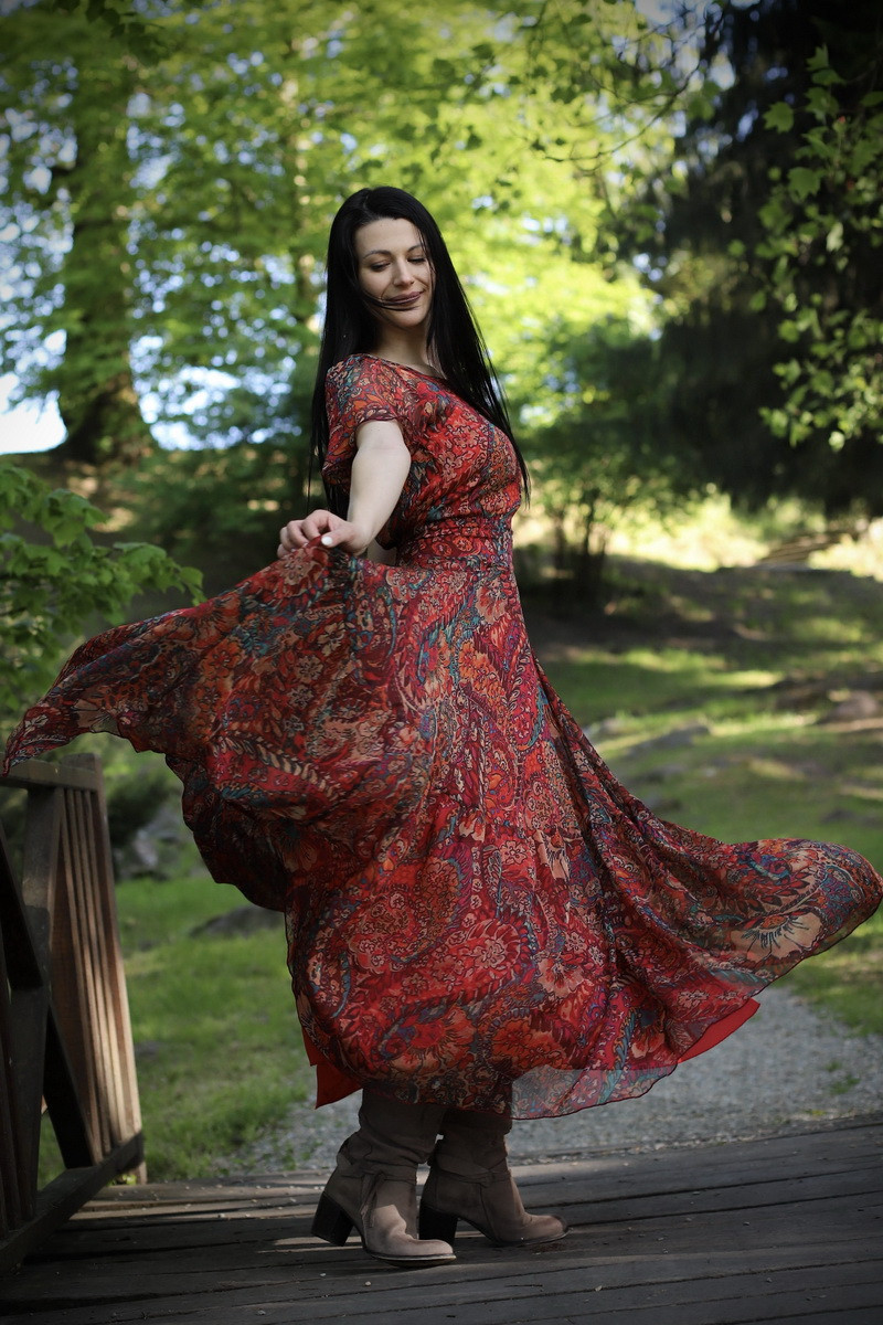 Rochie boho chic, rochie lunga din voal