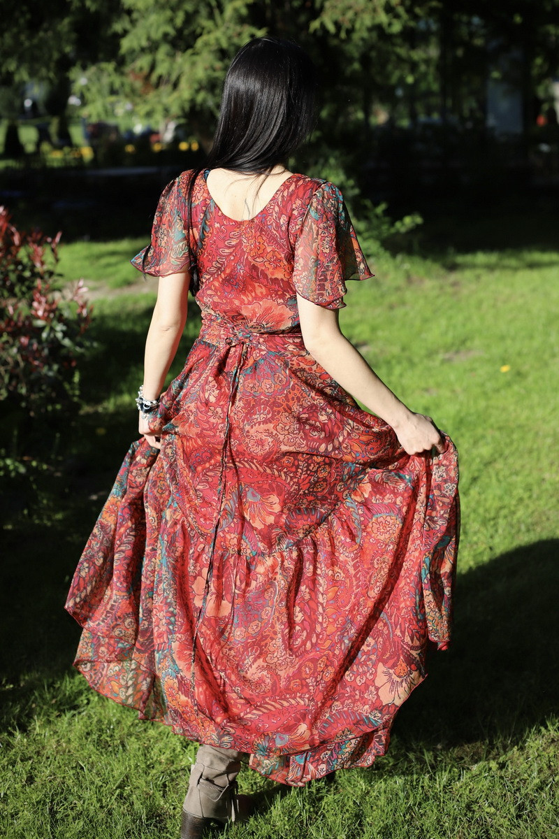 Rochie boho chic, rochie lunga din voal