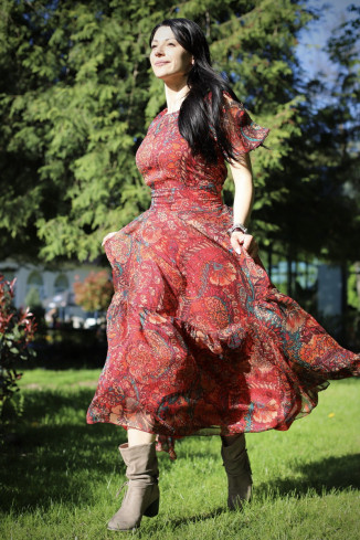 Rochie boho chic, rochie lunga din voal