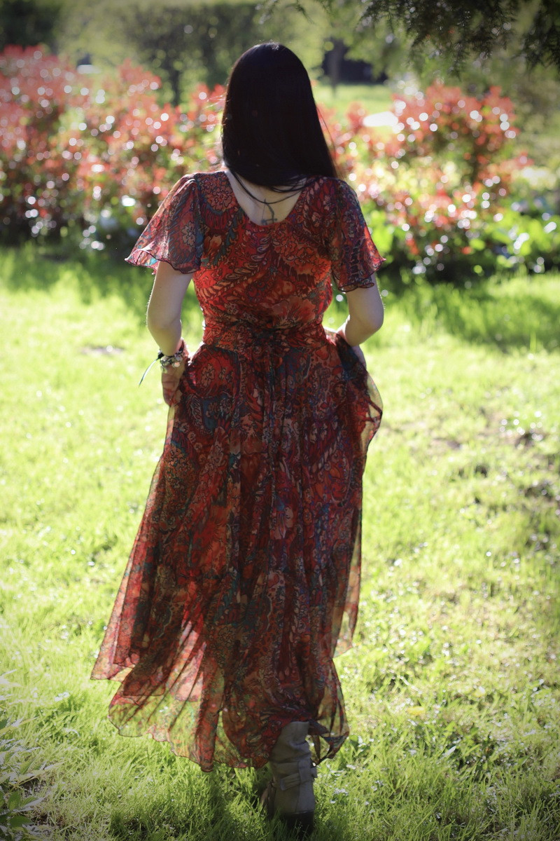 Rochie boho chic, rochie lunga din voal