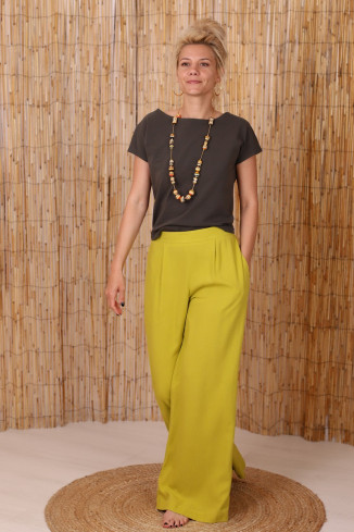 Joa Shop - cumpara online: Pantaloni de vara largi , pantaloni din in