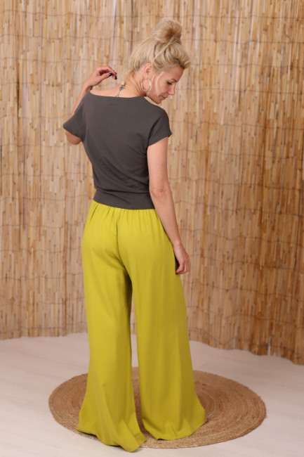 Joa Shop - cumpara online: Pantaloni de vara largi , pantaloni din in