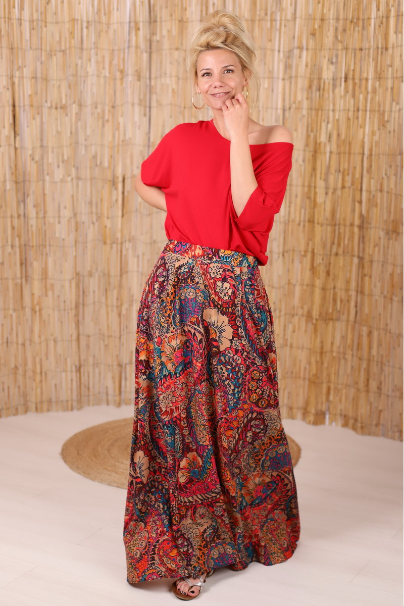 Fusta boema maxi