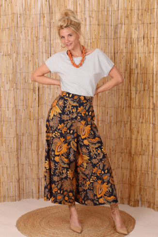 Joa Shop - cumpara online: Pantaloni de vara largi din in