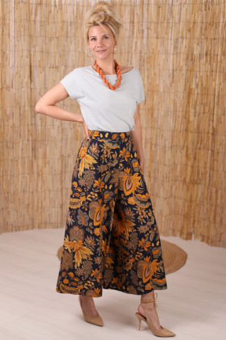 Joa Shop - cumpara online: Pantaloni de vara largi din in