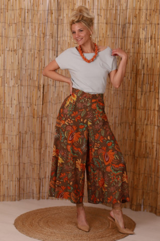 Joa Shop - cumpara online: Pantaloni de vara largi din in