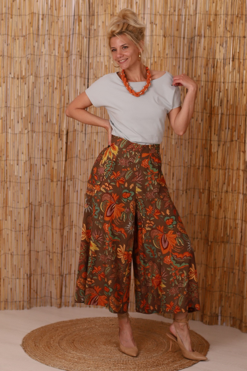 Joa Shop - cumpara online: Pantaloni de vara largi din in